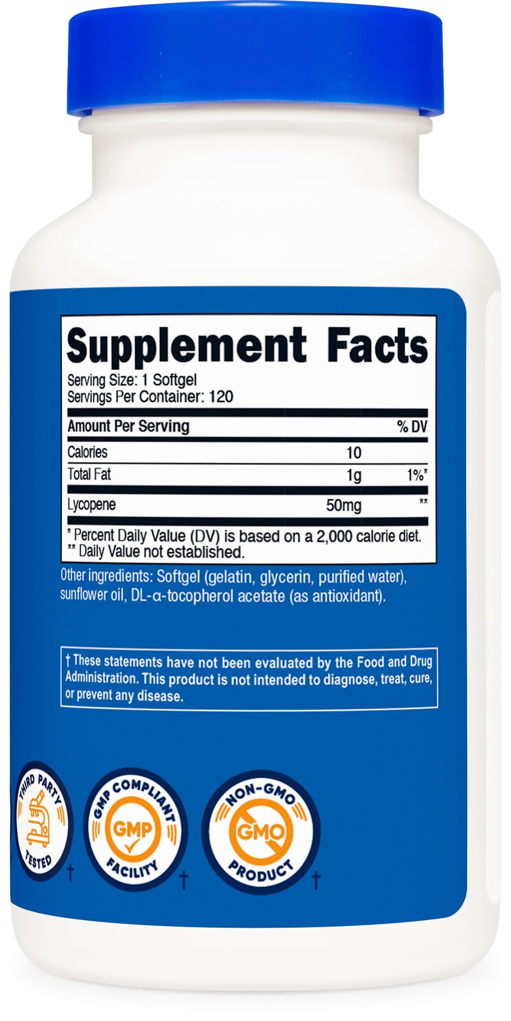 Nutricost Lycopene 50mg Softgels – 120 Softgels | Non-GMO, Gluten-Free