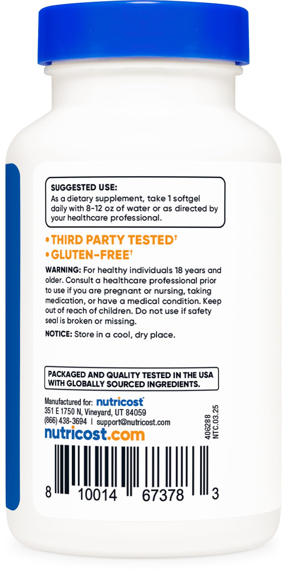 Nutricost Lycopene 50mg Softgels – 120 Softgels | Non-GMO, Gluten-Free