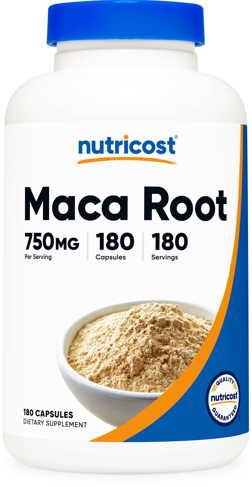 Nutricost Maca Root Capsules 750mg – 180 Servings (180 Capsules) | Lepidium meyenii