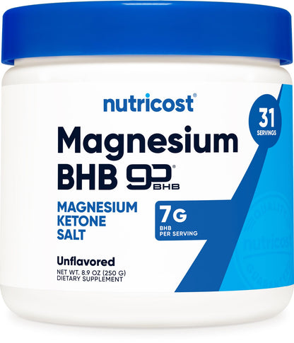 Nutricost Magnesium BHB Salts 250g Unflavored | Exogenous Ketone Supplement