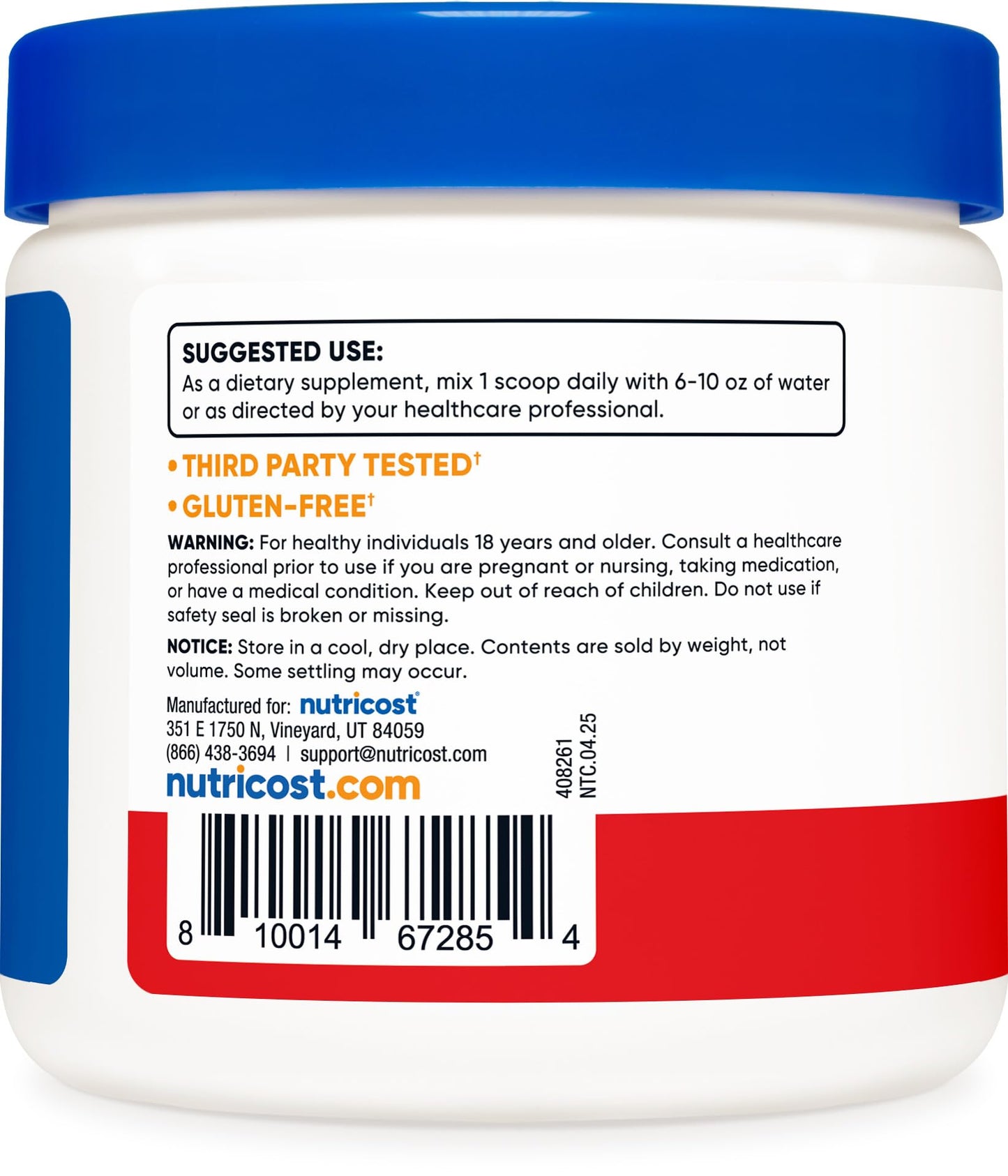 Nutricost Magnesium Citrate Powder – Fruit Punch, 250 g