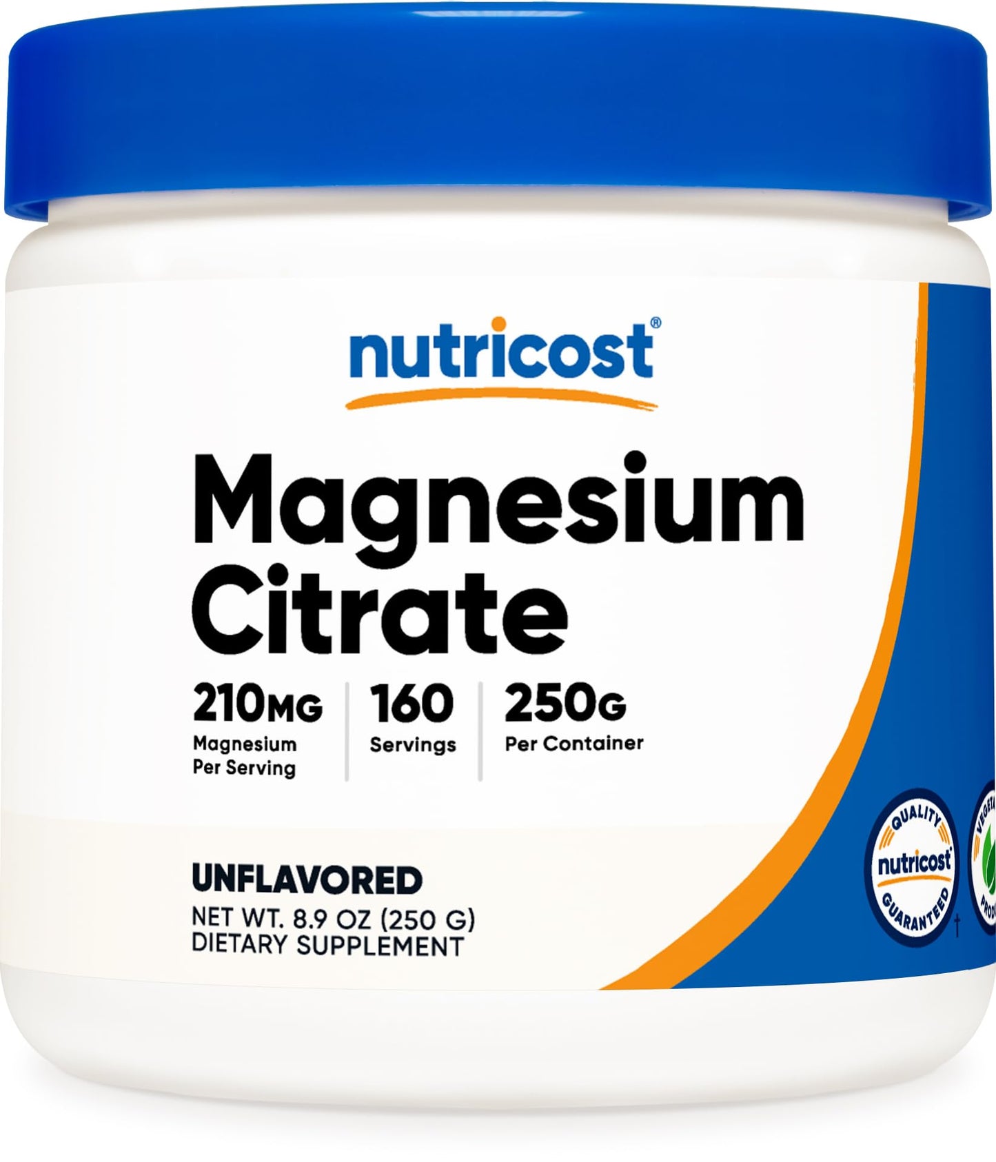 Nutricost Magnesium Citrate Powder (Unflavored, 250 Gram) - 250G, Non-GMO & Gluten Free, Made in USA