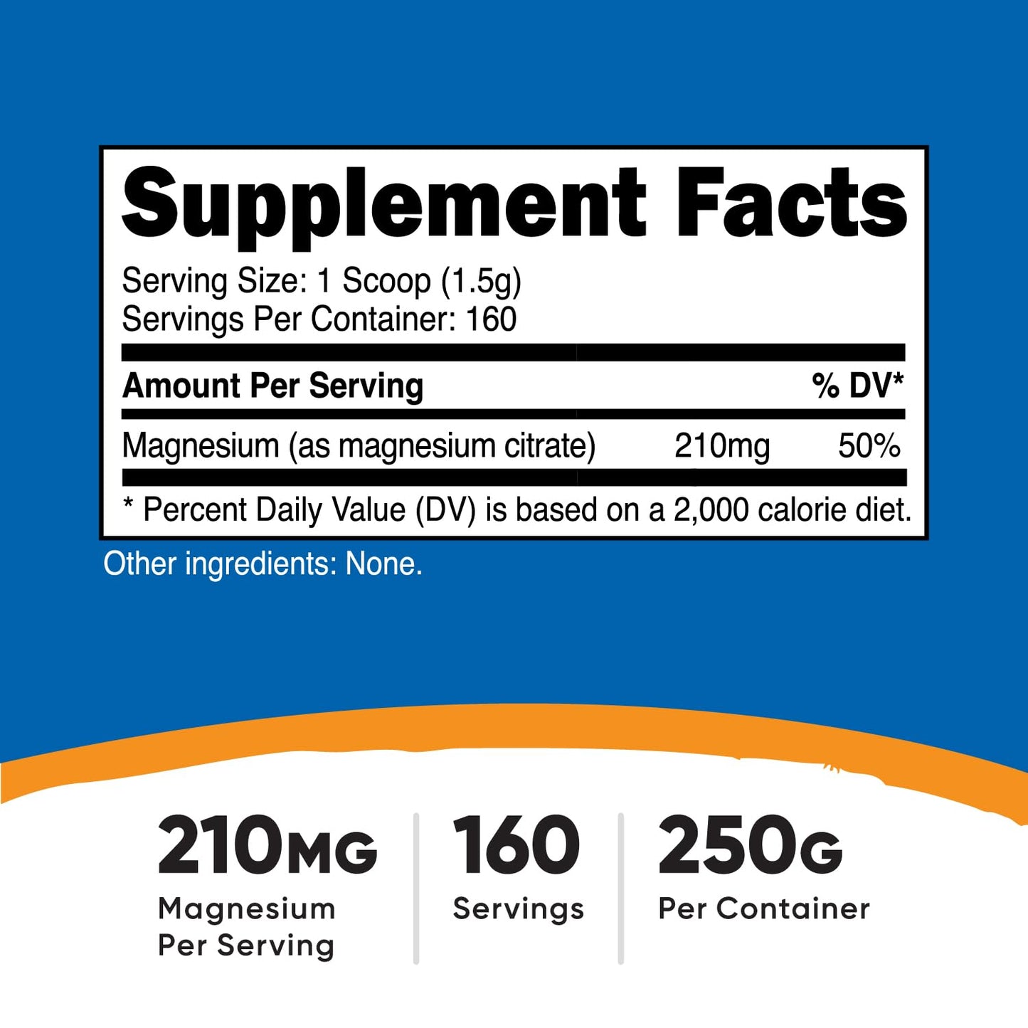 Nutricost Magnesium Citrate Powder (Unflavored, 250 Gram) - 250G, Non-GMO & Gluten Free, Made in USA