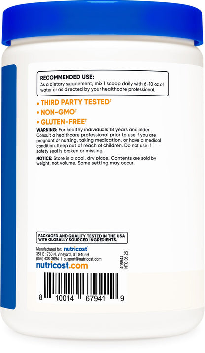 Nutricost Magnesium Citrate Powder (Unflavored, 500 Gram) (Pack of 2)