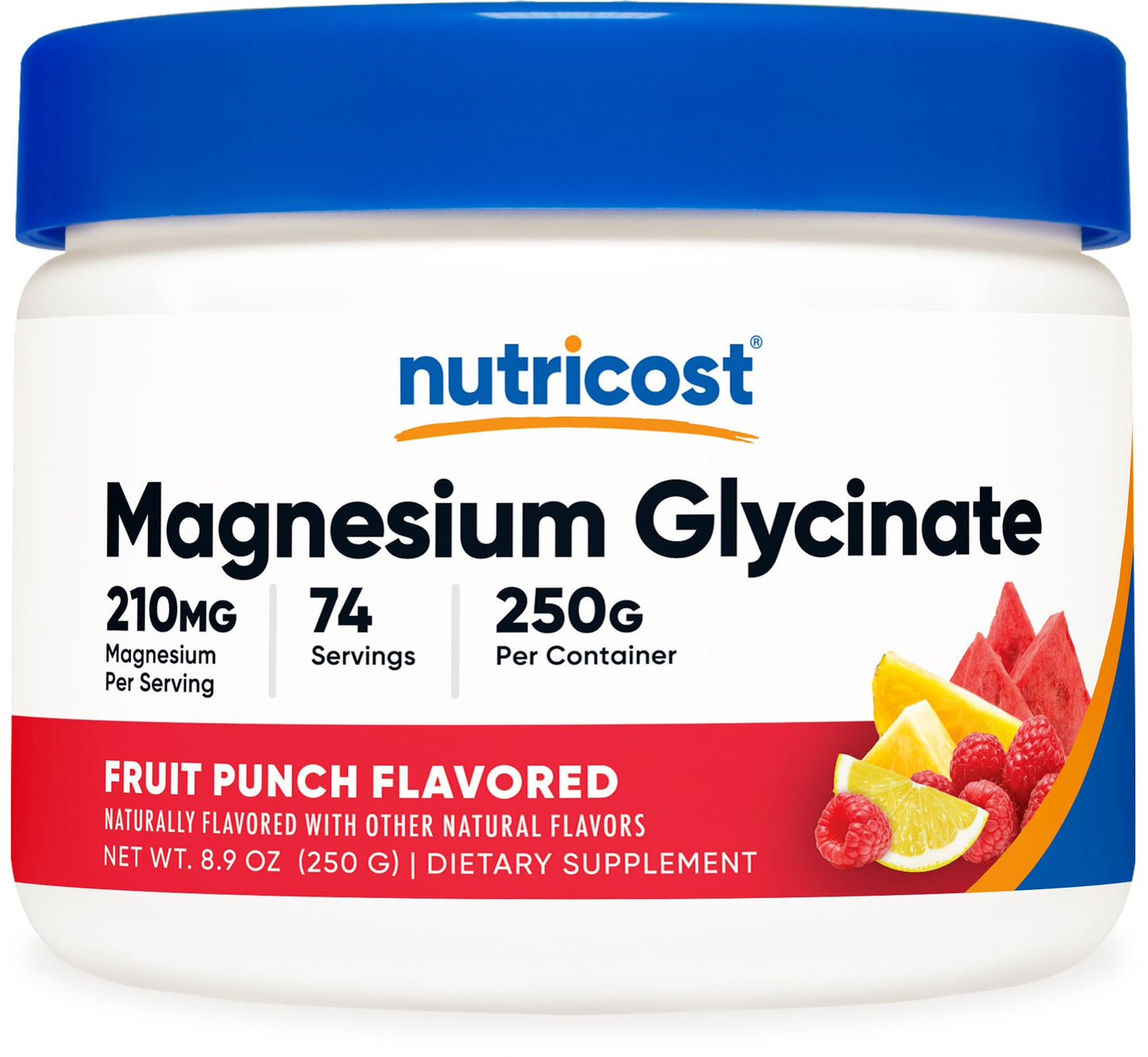 Nutricost Magnesium Glycinate Powder – Fruit Punch, 250 g