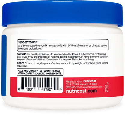 Nutricost Magnesium Glycinate Powder – Fruit Punch, 250 g