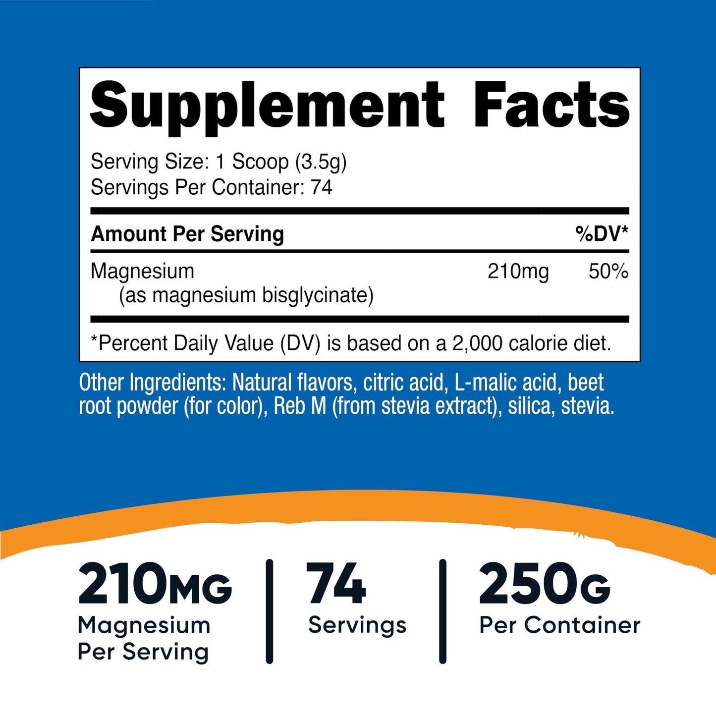 Nutricost Magnesium Glycinate Powder – Fruit Punch, 250 g
