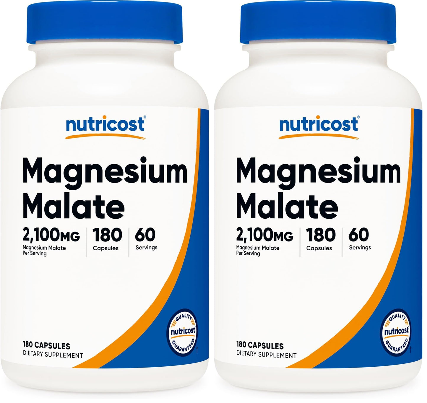 Nutricost Magnesium Malate 2100mg – 180 Capsules (Pack of 2) | Gluten Free, Non-GMO