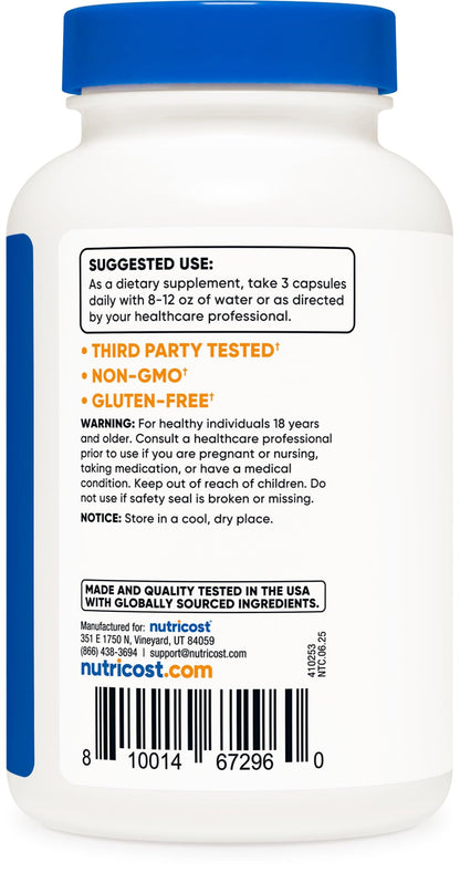 Nutricost Magnesium Malate 2100mg – 180 Capsules (Pack of 2) | Gluten Free, Non-GMO