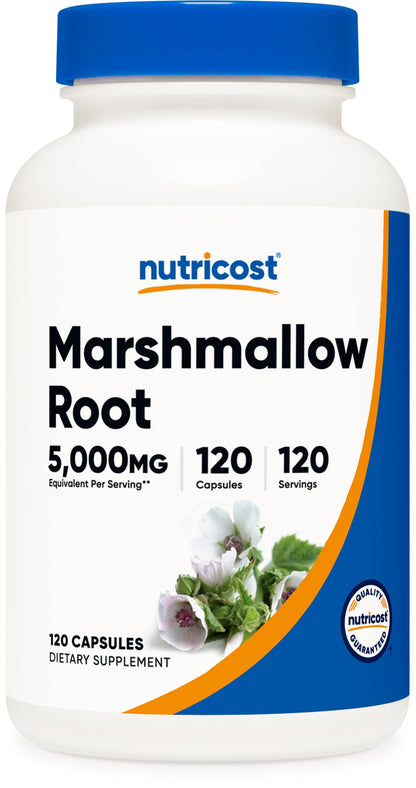 Nutricost Marshmallow Root 5000mg Equivalent - 120 Vegetarian Capsules (10:1 Extract)