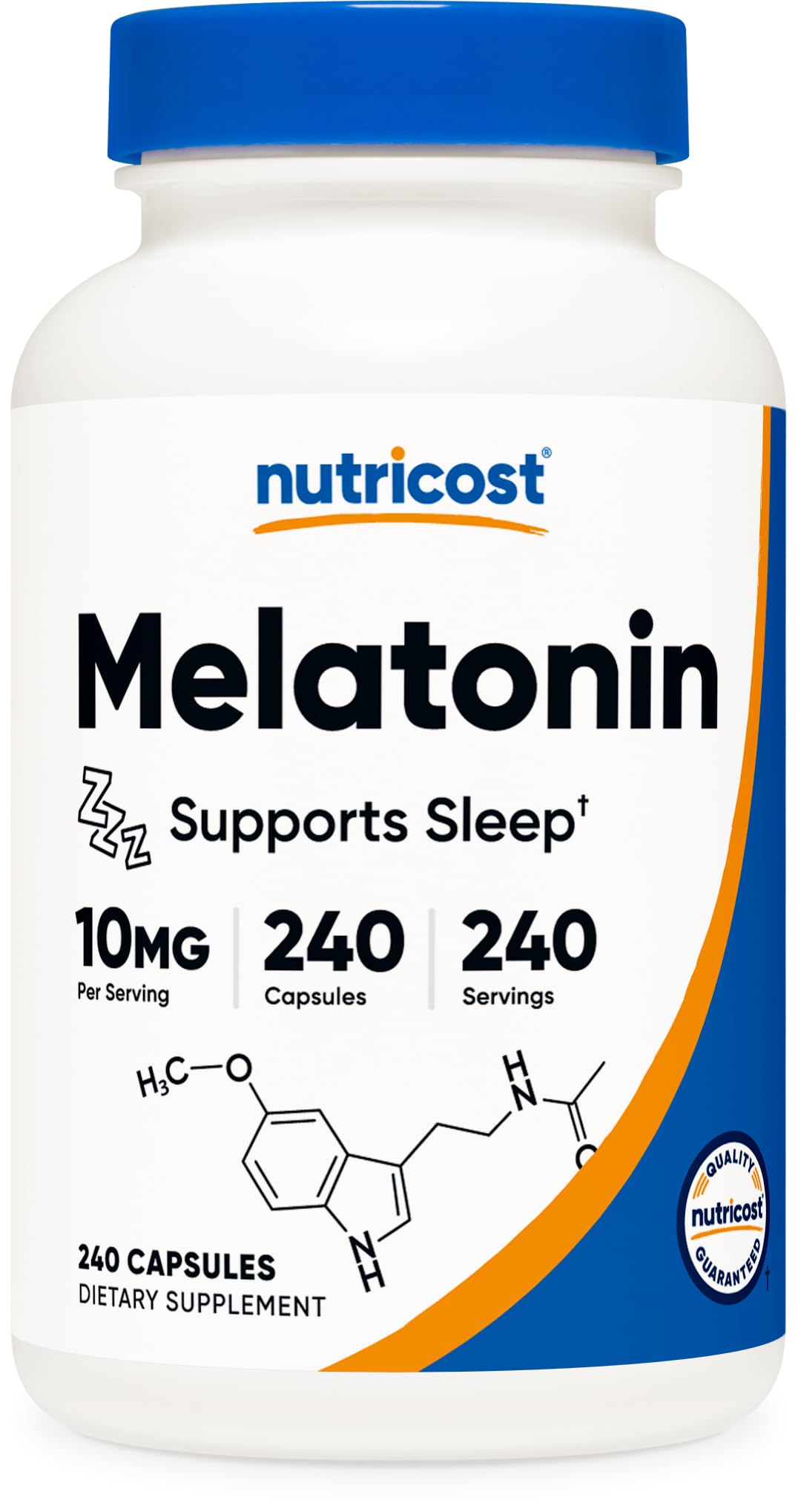 Nutricost Melatonin 10mg 240 Capsules - Non-GMO & Gluten Free