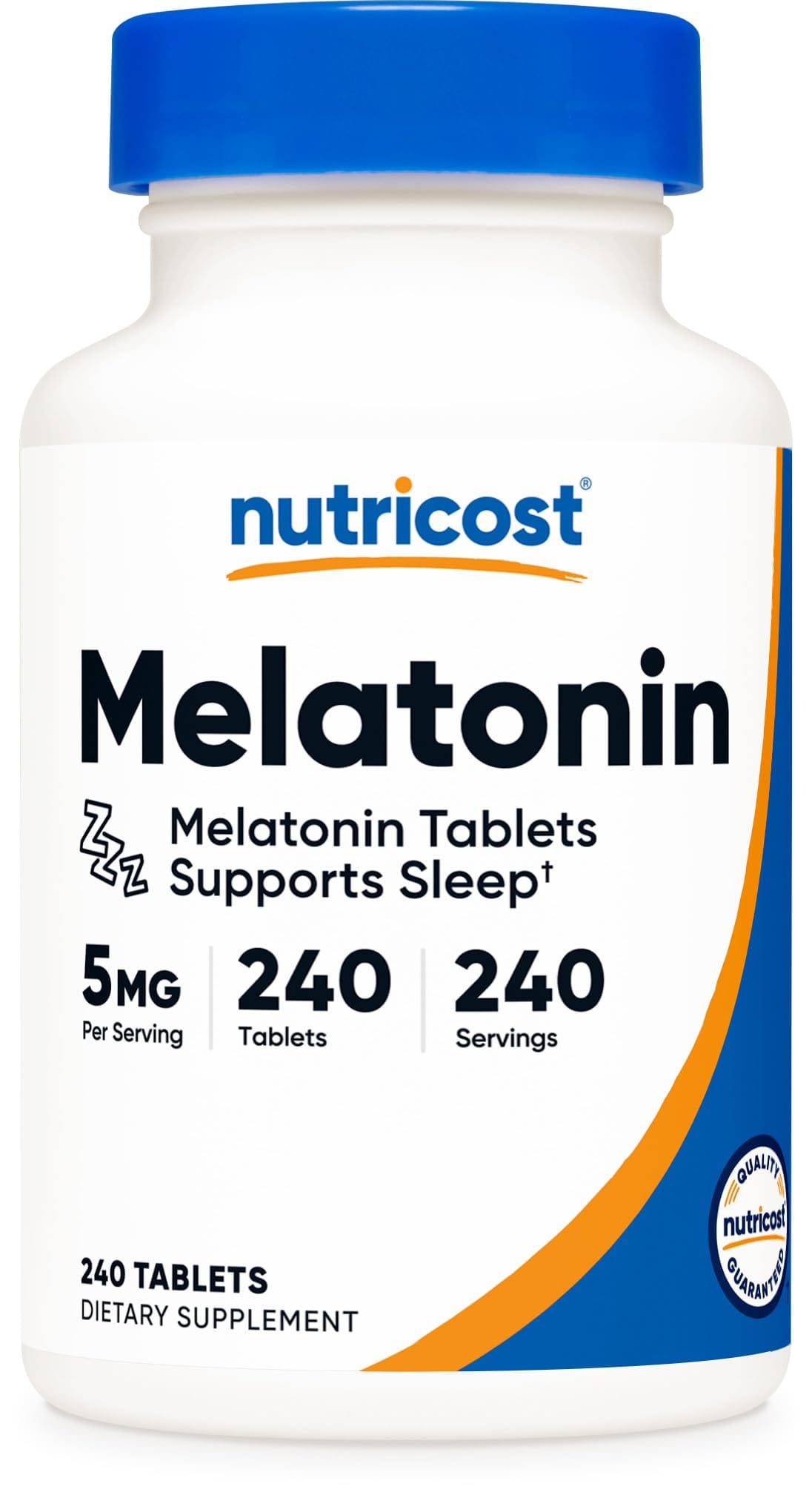 Nutricost Melatonin 5mg - 240 Tablets | Non-GMO, Gluten Free