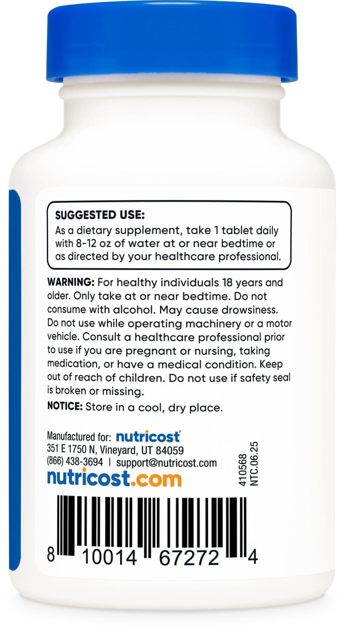 Nutricost Melatonin 5mg - 240 Tablets | Non-GMO, Gluten Free
