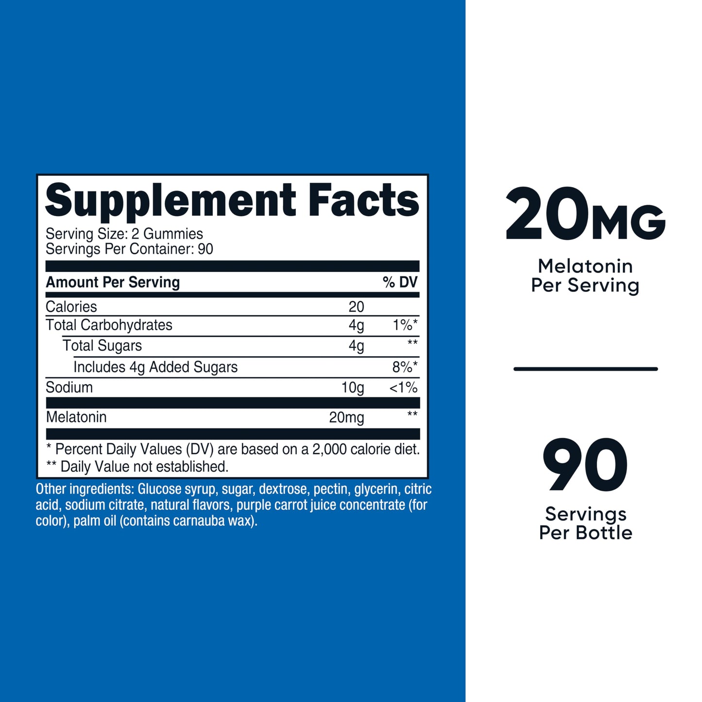 Nutricost Melatonin Gummies 20mg per Serving (180 Strawberry Flavored Gummies) - Gluten-Free