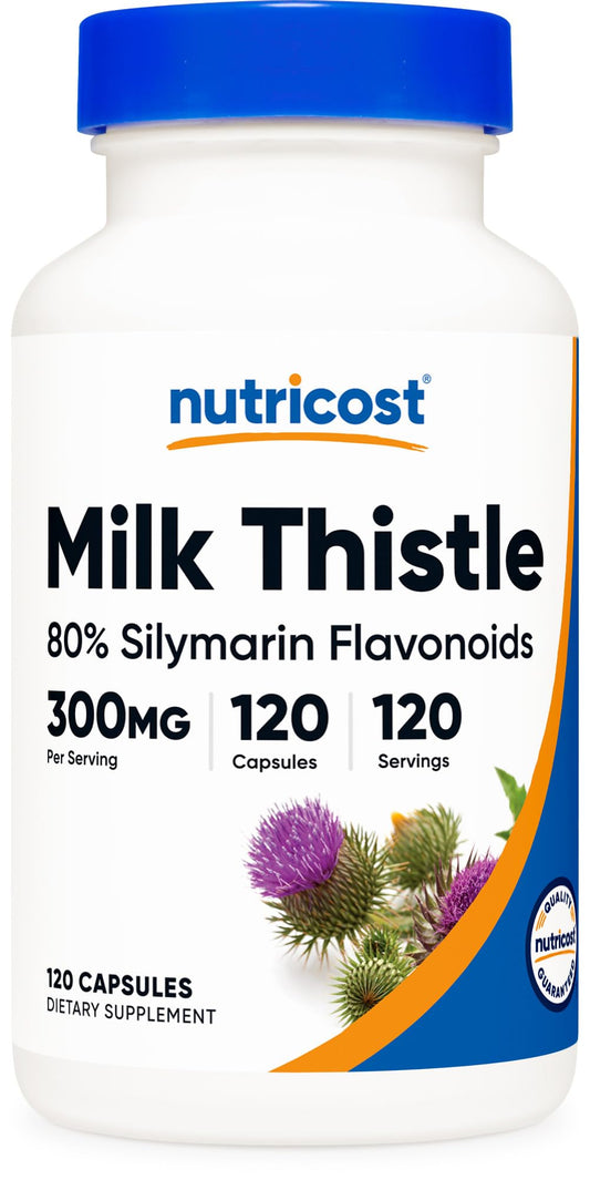 Nutricost Milk Thistle 300mg – 120 Capsules | Gluten-Free & Non-GMO BritishVita | Premium UK Vitamins & Wellness Supplements
