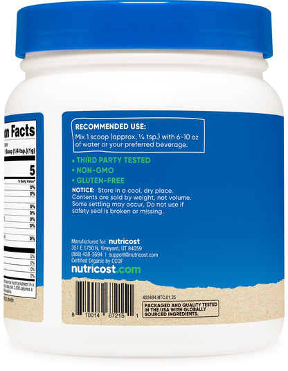 Nutricost Organic Moringa Powder 1LB (16oz) – Gluten Free, Non-GMO, Vegetarian Friendly