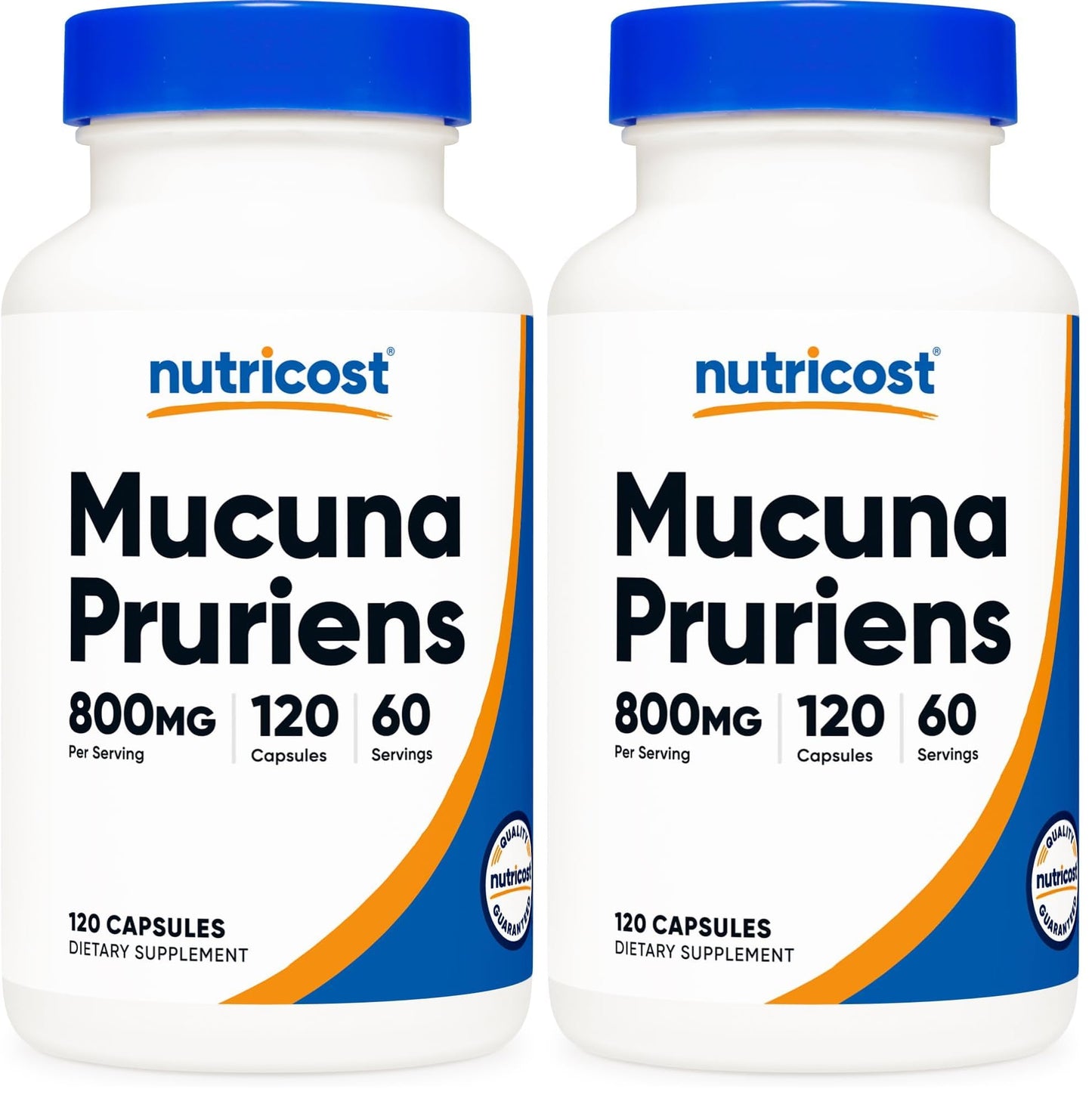 Nutricost Mucuna Pruriens 400mg Capsules - 800mg/Serving, Veggie Caps (Pack of 2)