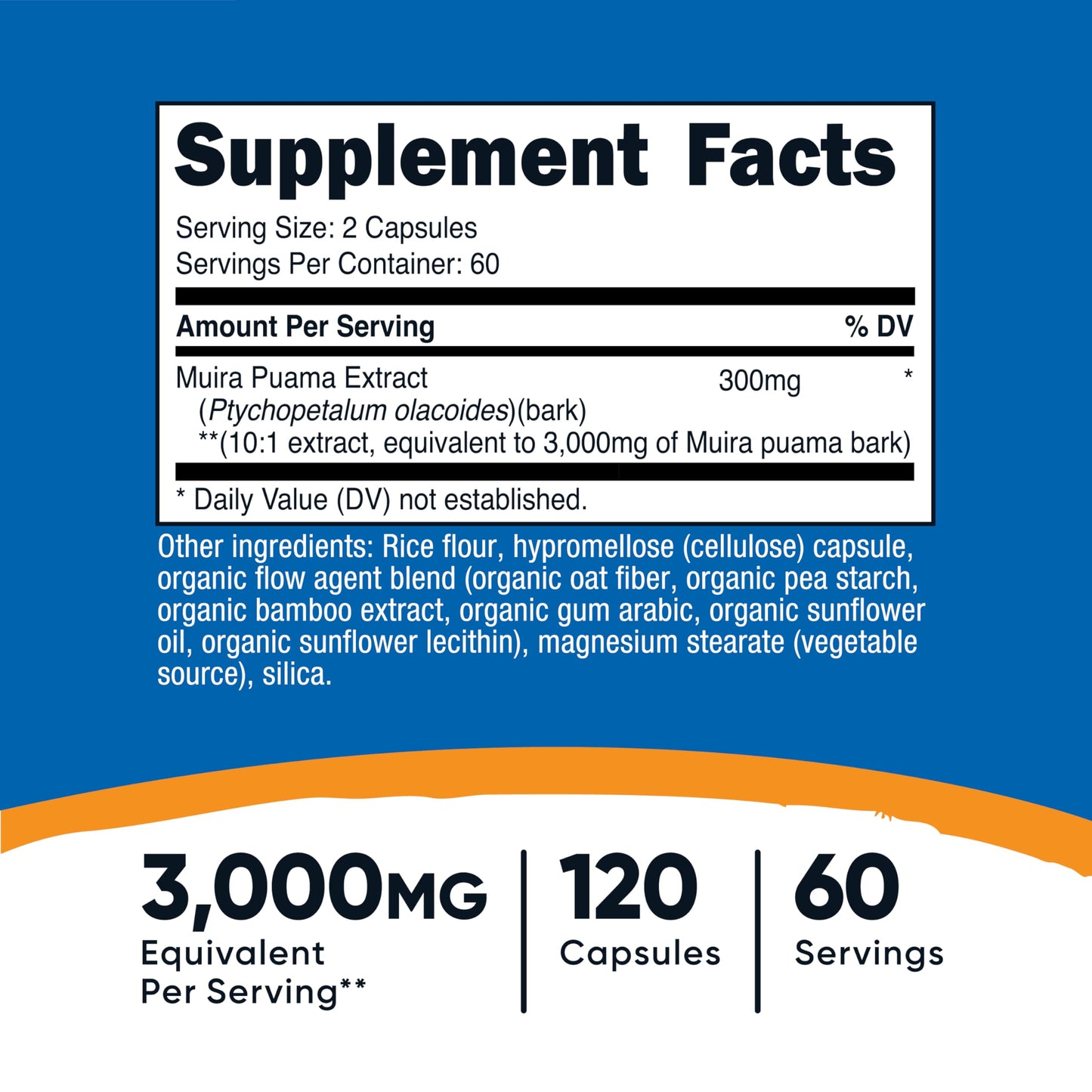 Nutricost Muira Puama Extract 3,000mg Equivalent | 120 Vegan Capsules