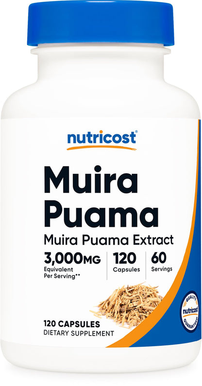 Nutricost Muira Puama Extract 3,000mg Equivalent | 120 Vegan Capsules