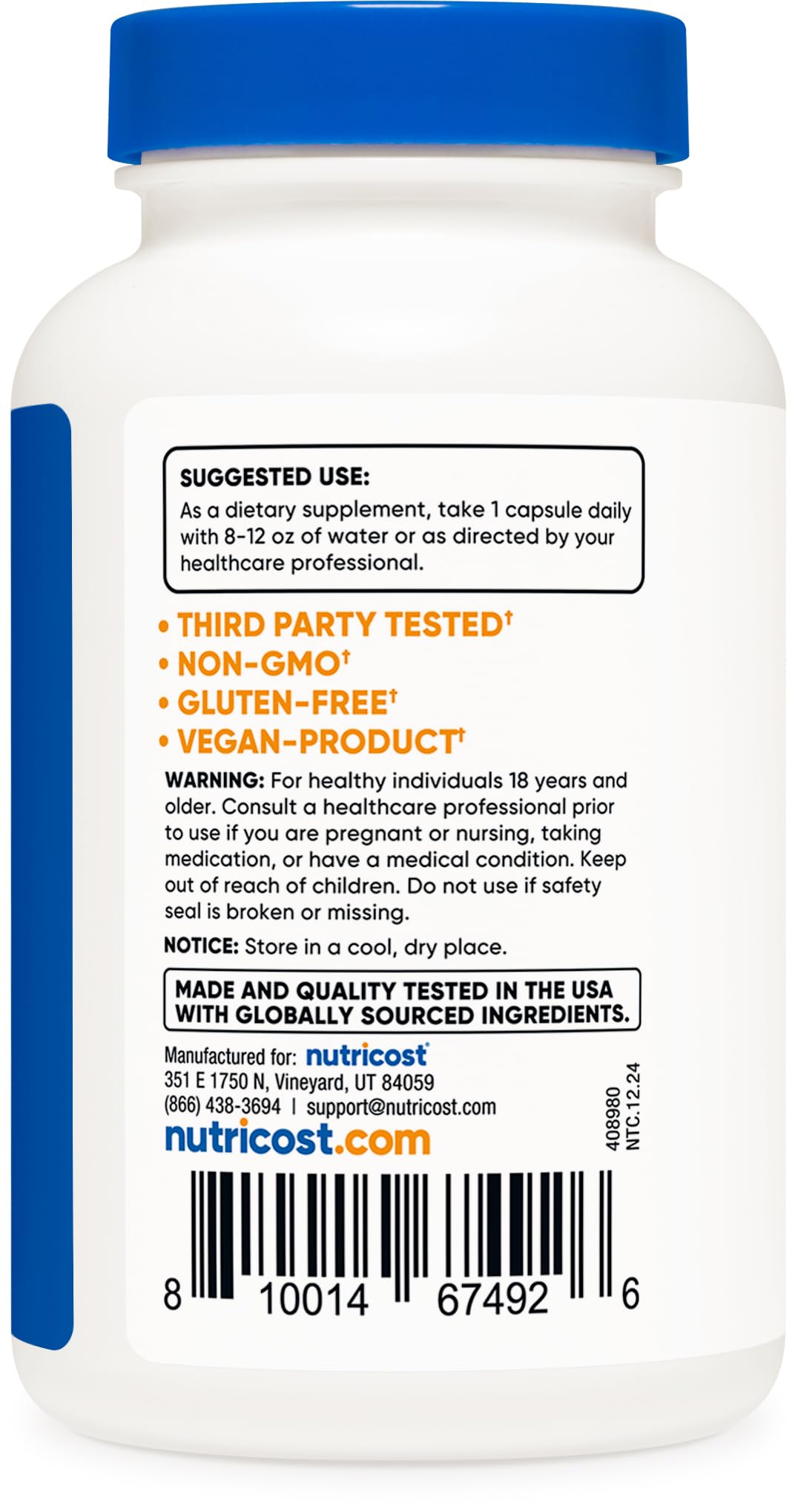 Nutricost Mushroom Complex Supplement | 120 Capsules | 10-Mushroom Blend | Non-GMO & Gluten Free