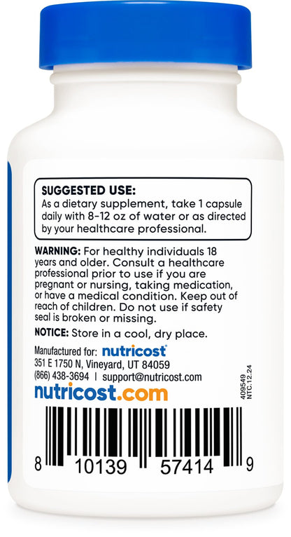 Nutricost NAC 600mg - 30 Vegan Capsules | GMO Free, Gluten Free