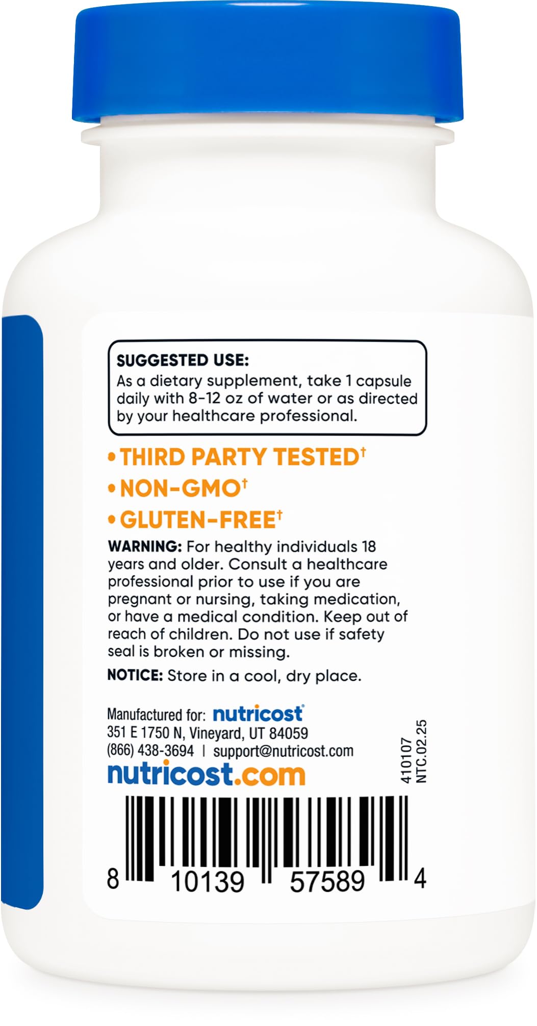 Nutricost NADH Supplement (20mg) 120 Capsules - Vegan, Gluten-Free | B-Nicotinamide Adenine Dinucleotide