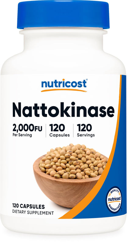 Nutricost Nattokinase 2,000 FU, 120 Capsules – Gluten Free, Non-GMO, Vegetarian Friendly