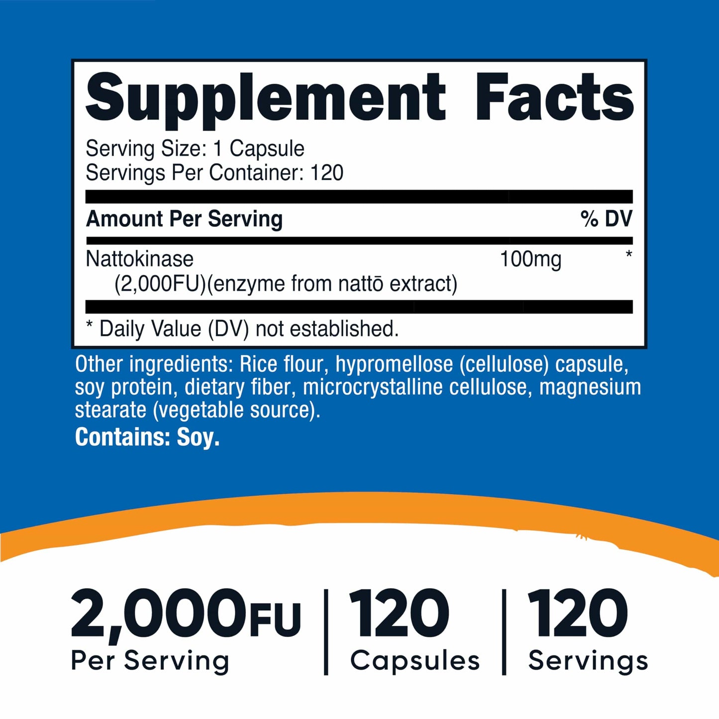 Nutricost Nattokinase 2,000 FU, 120 Capsules – Gluten Free, Non-GMO, Vegetarian Friendly