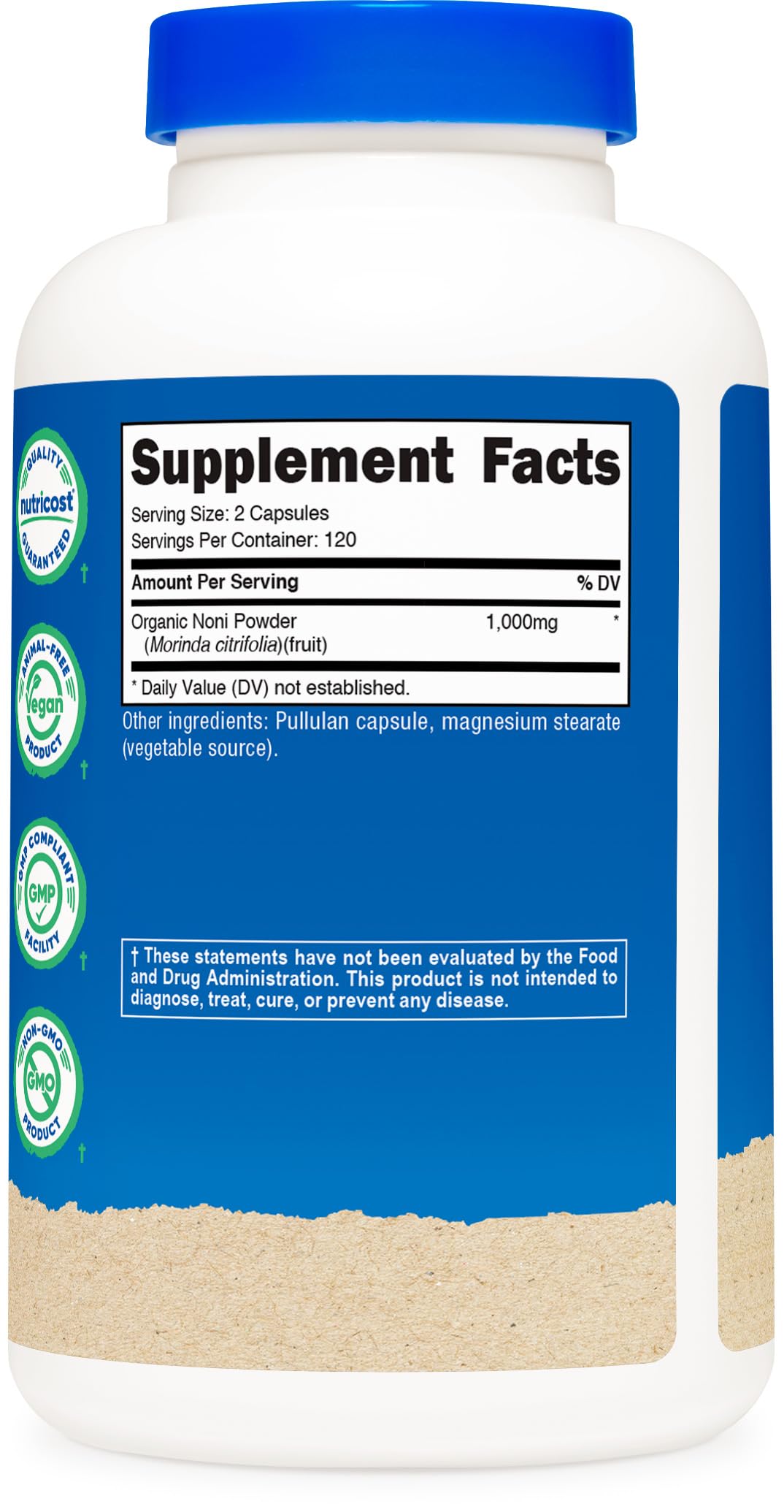 Nutricost Noni Capsules 500mg - 240 Count | CCOF Certified Organic Noni, Non-GMO, Gluten Free, Made in USA