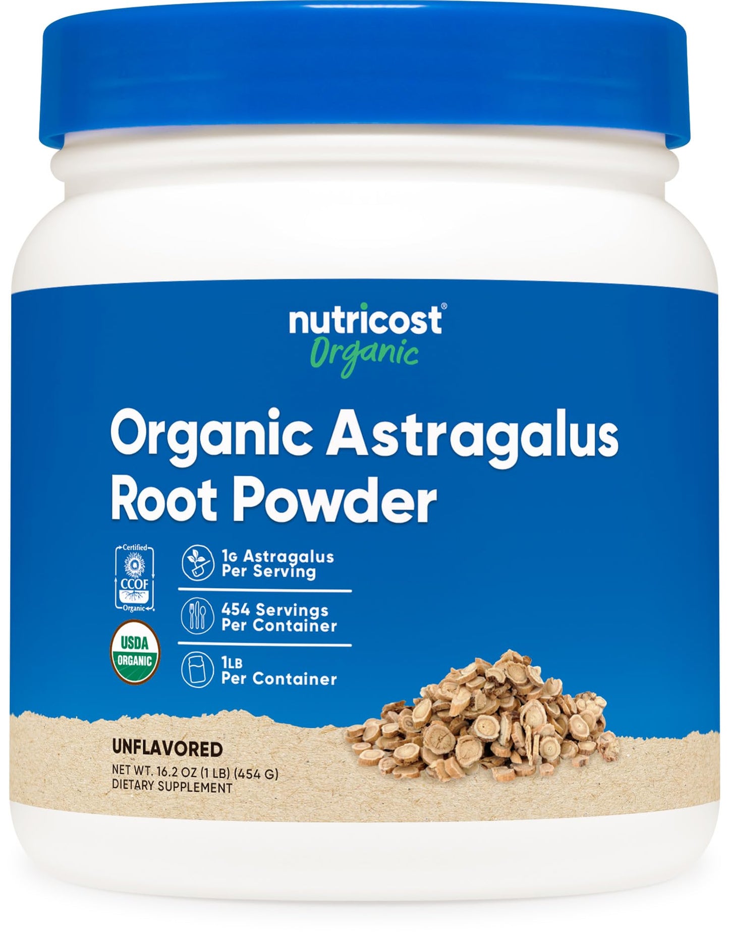 Nutricost Organic Astragalus Root Powder 1LB | Gluten Free, Non-GMO, Vegetarian
