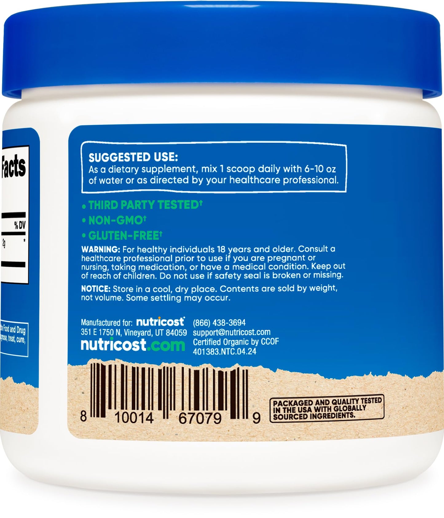 Nutricost Organic Cordyceps Powder 100 Grams | USDA Organic, Non-GMO, Gluten Free