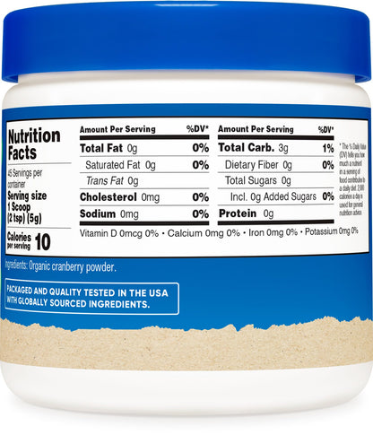 Nutricost Organic Cranberry Powder, 8 oz, 5G per Serving - Non-GMO, Gluten-Free