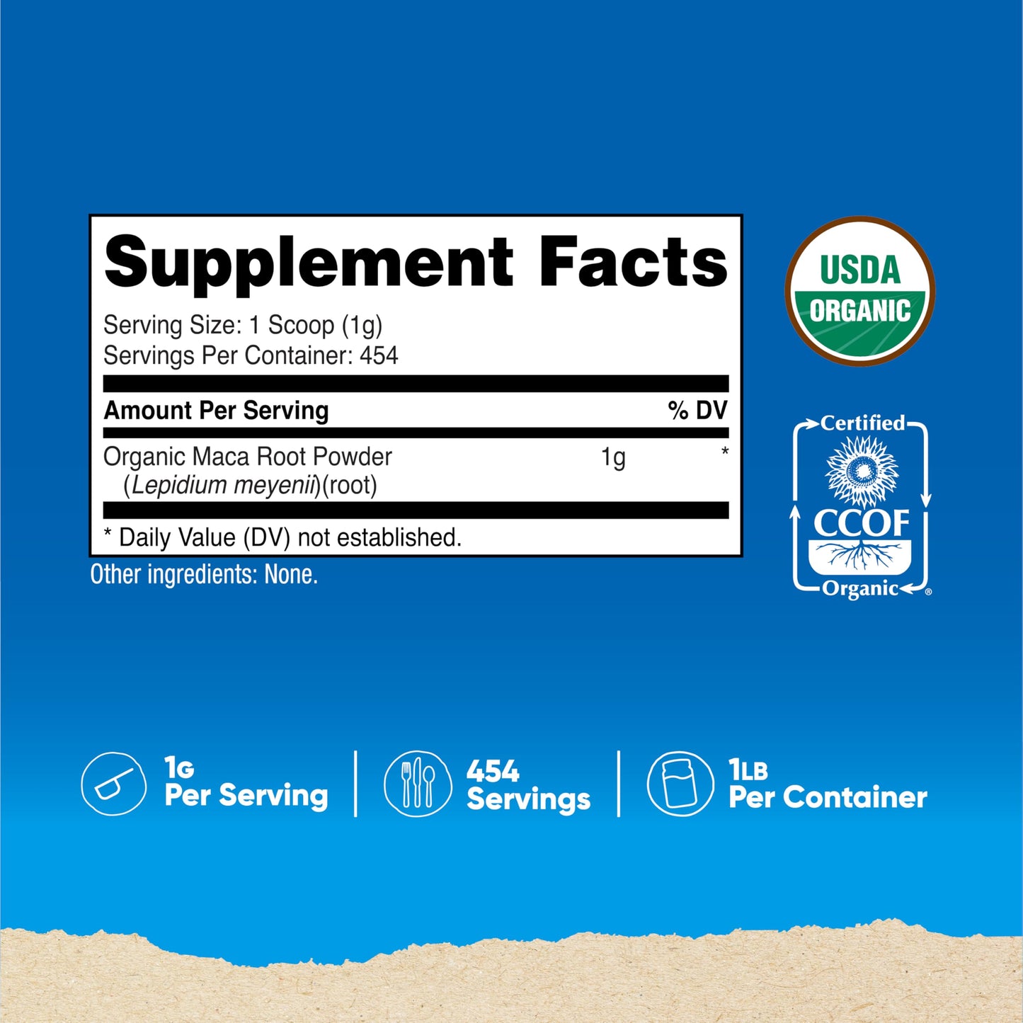 Nutricost Organic Maca Root Powder (1 lb) – 500 g Per Bottle, Non-GMO, Gluten Free