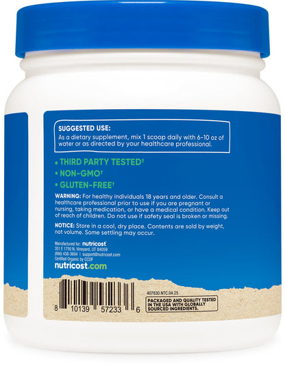 Nutricost Organic Maca Root Powder (1 lb) – 500 g Per Bottle, Non-GMO, Gluten Free