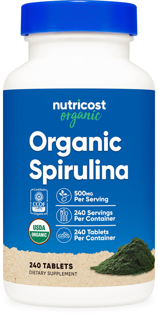 Nutricost Organic Spirulina 500mg - 240 Tablets | Gluten Free, Non-GMO BritishVita | Premium UK Vitamins & Wellness Supplements