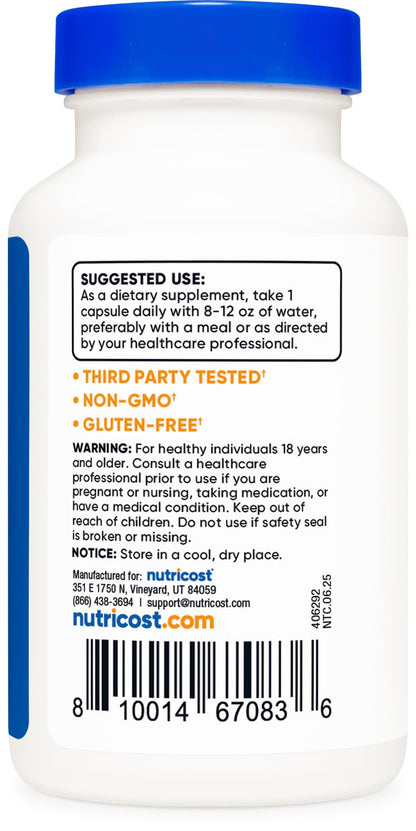 Nutricost Ox Bile Capsules 500mg Per Serving (120 Capsules) - Gluten Free & Non-GMO