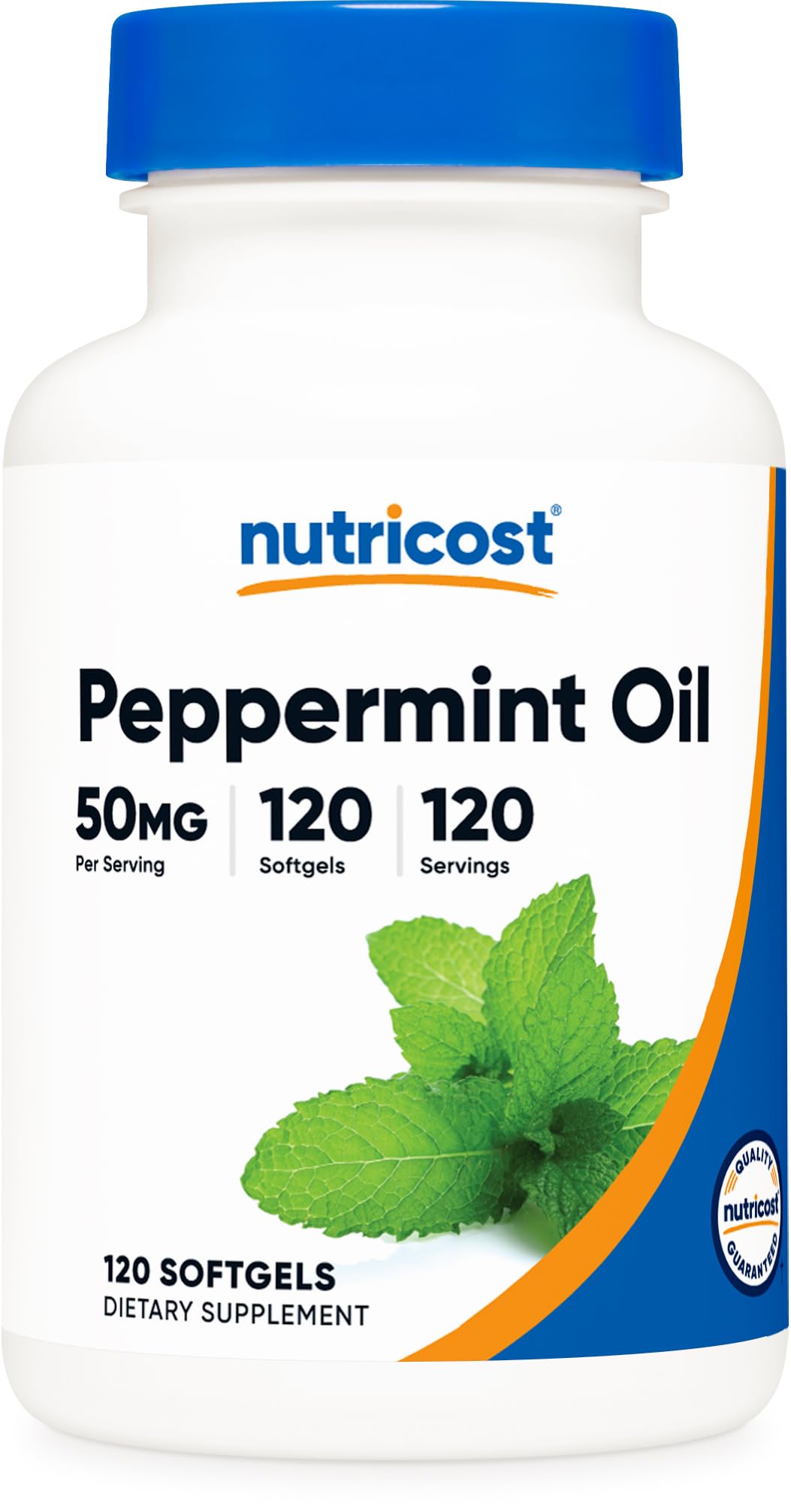 Nutricost Peppermint Oil Softgels (120 SFG) (50 MG) - Gluten Free, Third-Party Tested, GMO Free