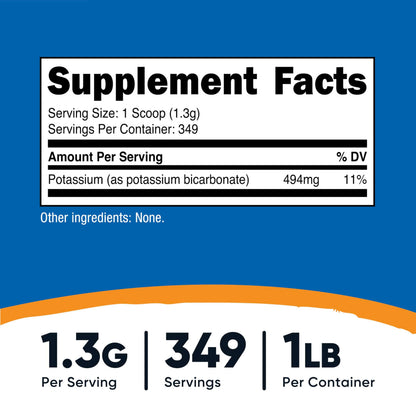 Nutricost Potassium Bicarbonate Powder 1 LB – Gluten Free, Non-GMO