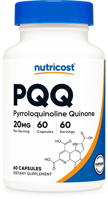 Nutricost PQQ 20mg (Pyrroloquinoline Quinone) – 60 Vegetarian Capsules – Non-GMO, Gluten Free