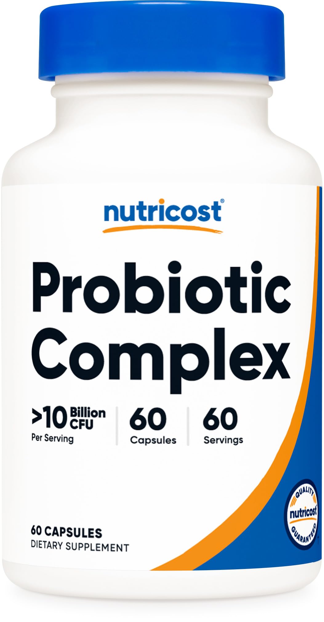 Nutricost Probiotic Complex (10 Billion CFU) - 60 Capsules | Acidophilus Plus 9 Probiotics | Non-GMO, Gluten Free