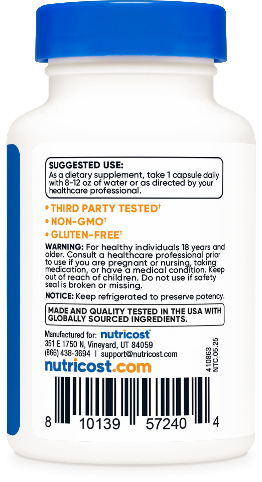 Nutricost Probiotic Complex – 50B CFU, 60 Capsules | Vegetarian, Non-GMO, Gluten Free