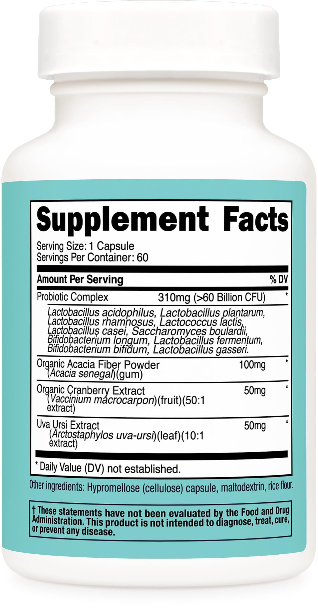 Nutricost Probiotic for Women 60 Billion CFU - 60 Capsules, Gluten Free