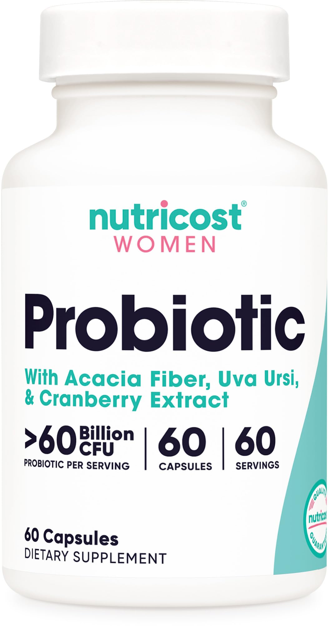 Nutricost Probiotic for Women 60 Billion CFU - 60 Capsules, Gluten Free