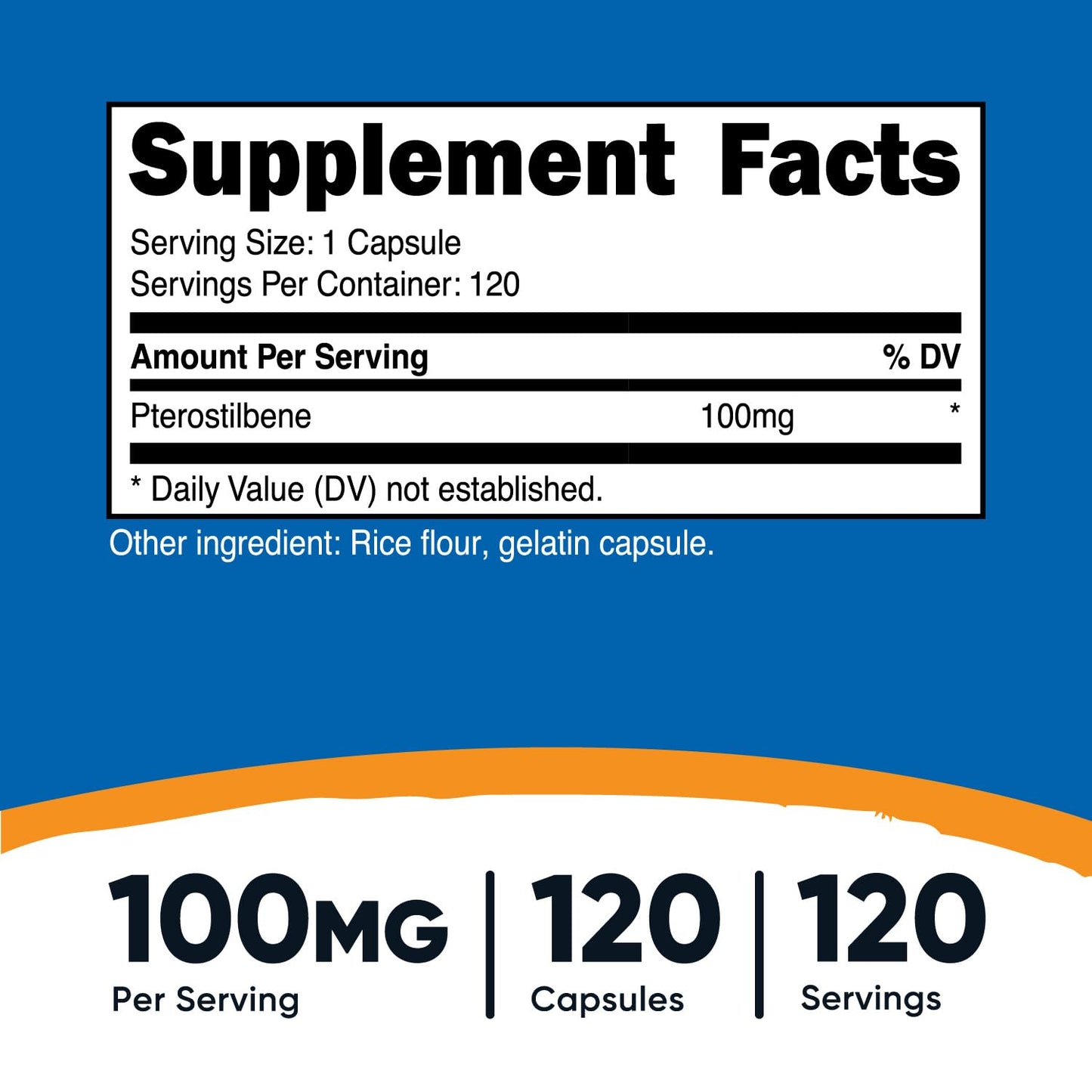 Nutricost Pterostilbene 100mg - 120 Capsules | Non-GMO, Gluten Free