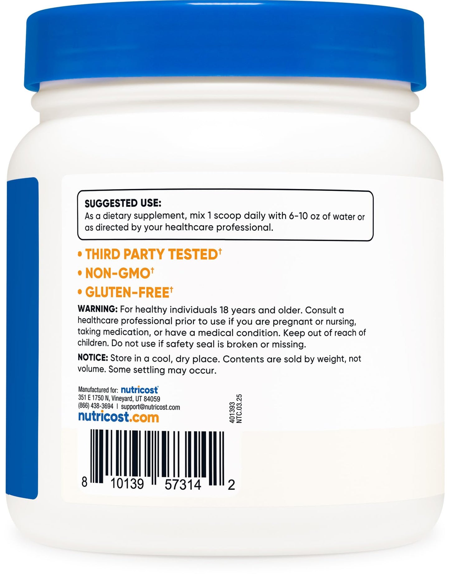 Nutricost Pure MSM Powder 500g (Methylsulfonylmethane)
