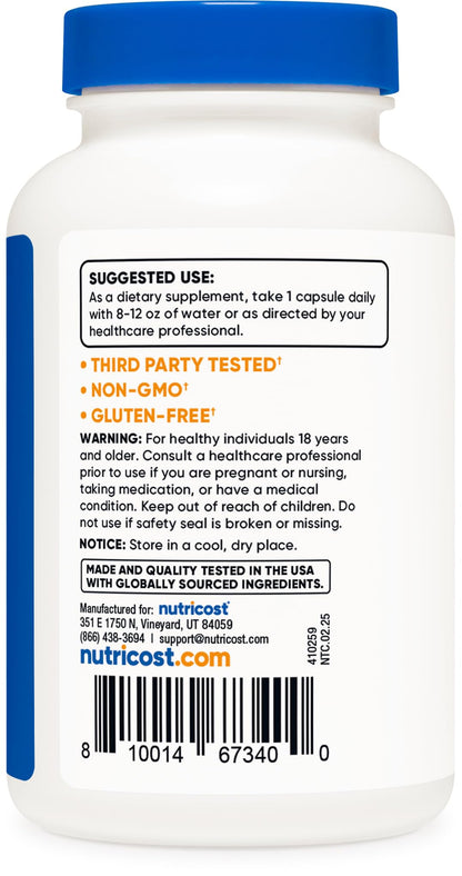 Nutricost Pygeum Extract 5000mg - 120 Veggie Capsules, Non-GMO, Gluten Free
