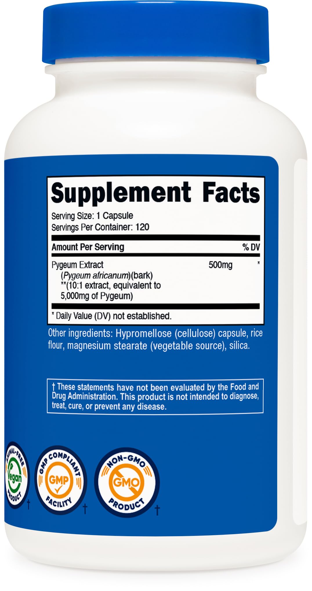 Nutricost Pygeum Extract 5000mg - 120 Veggie Capsules, Non-GMO, Gluten Free