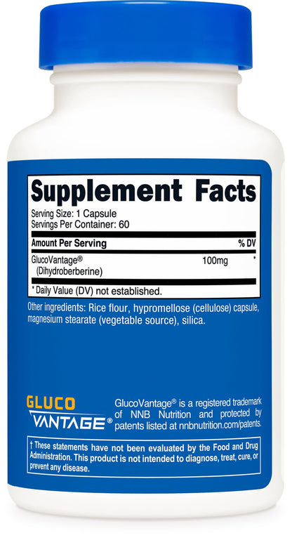 Nutricost Dihydroberberine Capsules 100mg - 60 Capsules | More Bioavailable Berberine Metabolite