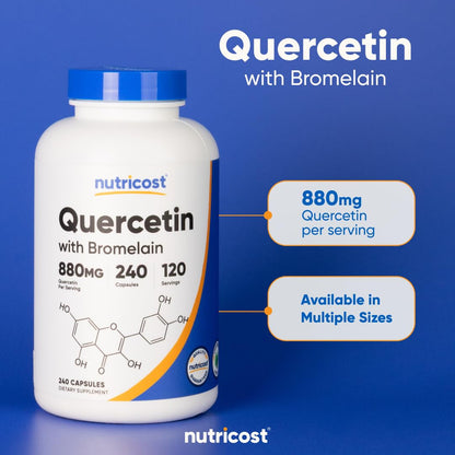 Nutricost Quercetin 880mg - 120 Servings (440mg Quercetin per Cap) - Gluten Free, Non-GMO