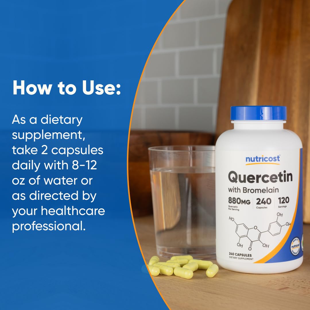 Nutricost Quercetin 880mg - 120 Servings (440mg Quercetin per Cap) - Gluten Free, Non-GMO